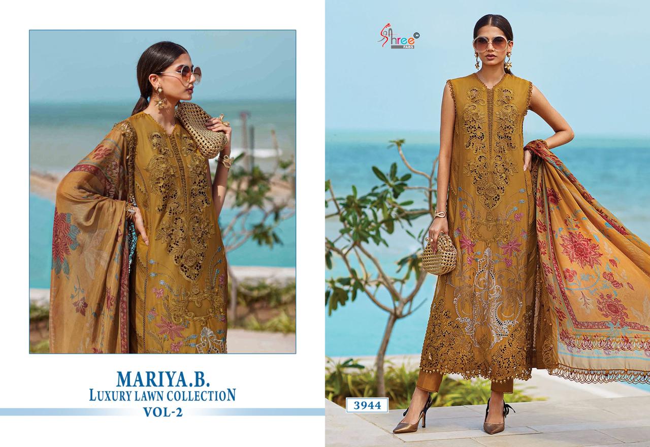 Mariya B Luxury Lawn Collection Vol 2 Shree Fabs Pure Cotton Pakistani Salwar Suits Wholesale Rate