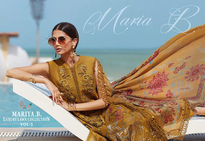 Mariya B Luxury Lawn Collection Vol 2 Shree Fabs Pure Cotton Pakistani Salwar Suits Wholesale Rate
