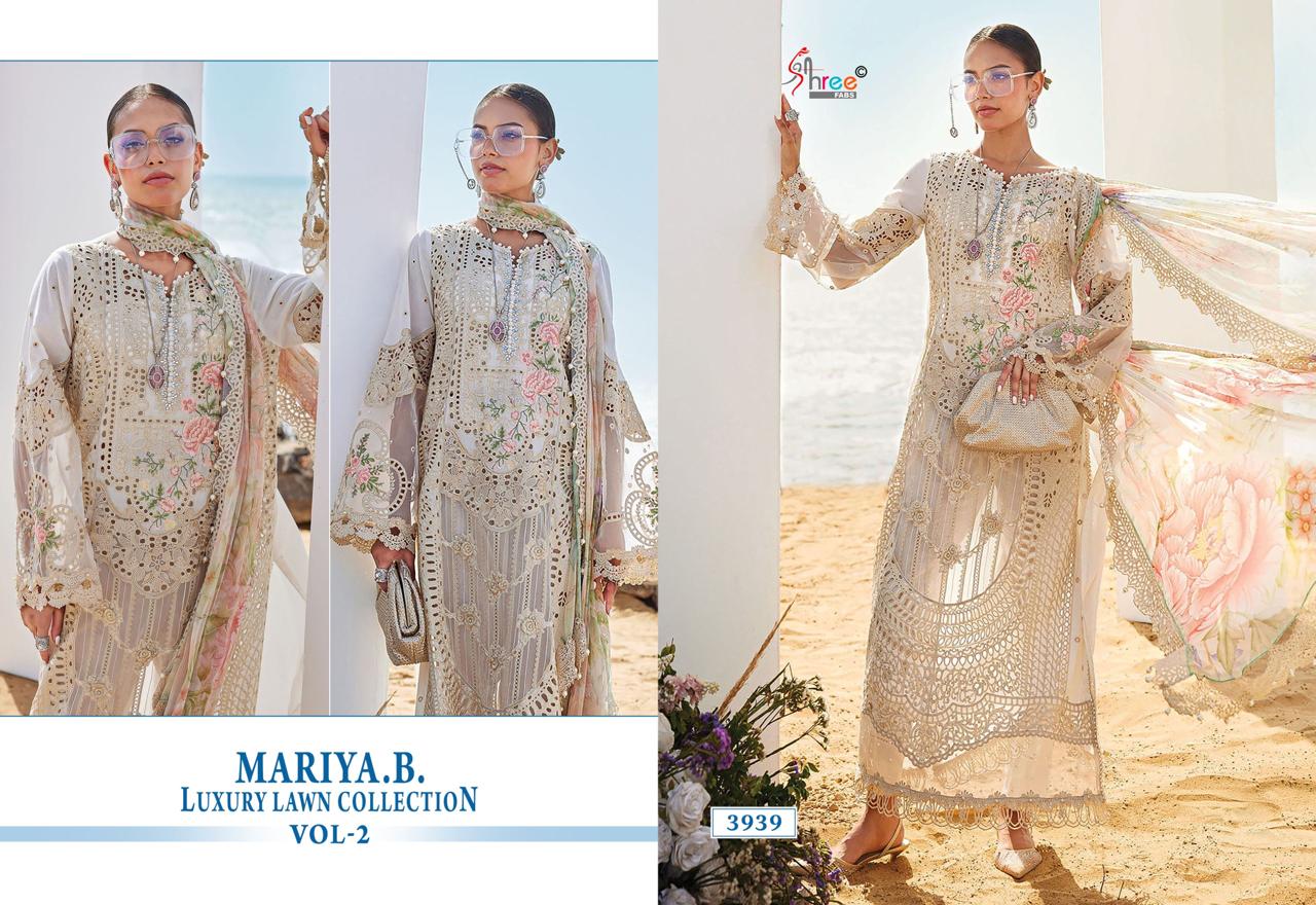 Mariya B Luxury Lawn Collection Vol 2 Shree Fabs Pure Cotton Pakistani Salwar Suits Wholesale Rate