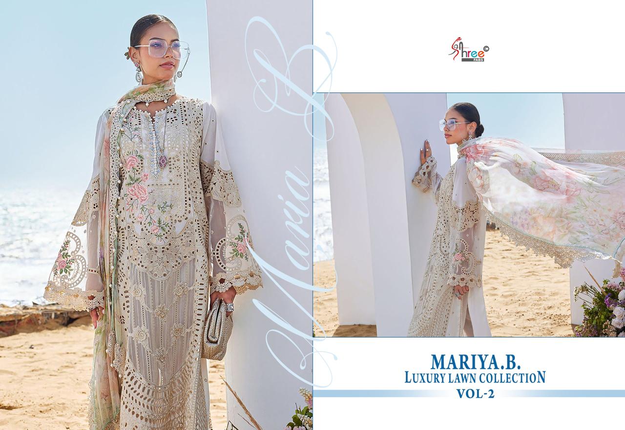Mariya B Luxury Lawn Collection Vol 2 Shree Fabs Pure Cotton Pakistani Salwar Suits Wholesale Rate