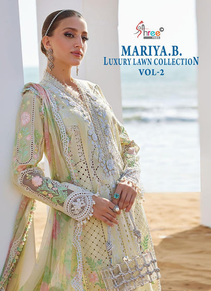 Mariya B Luxury Lawn Collection Vol 2 Shree Fabs Pure Cotton Pakistani Salwar Suits Wholesale Rate