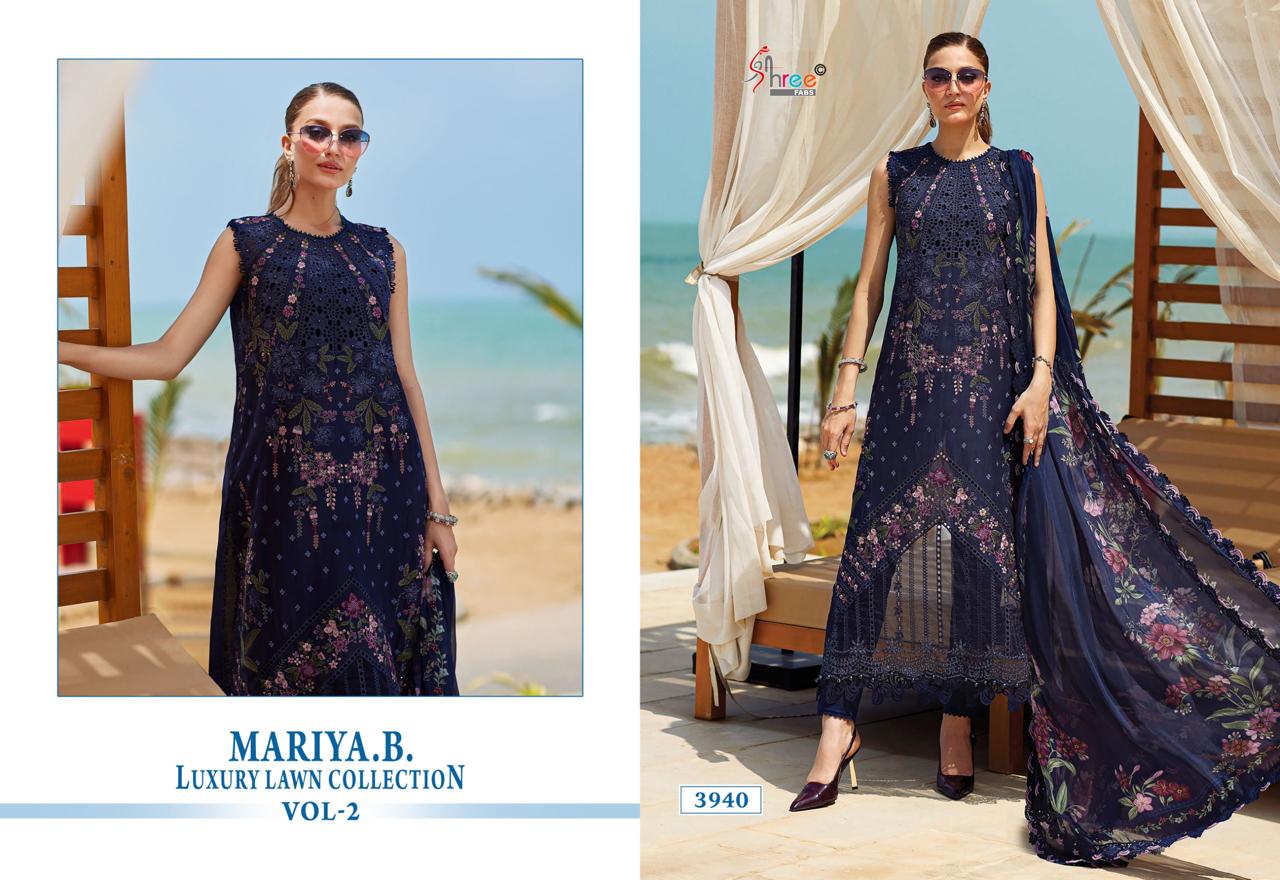 Mariya B Luxury Lawn Collection Vol 2 Shree Fabs Pure Cotton Pakistani Salwar Suits Wholesale Rate