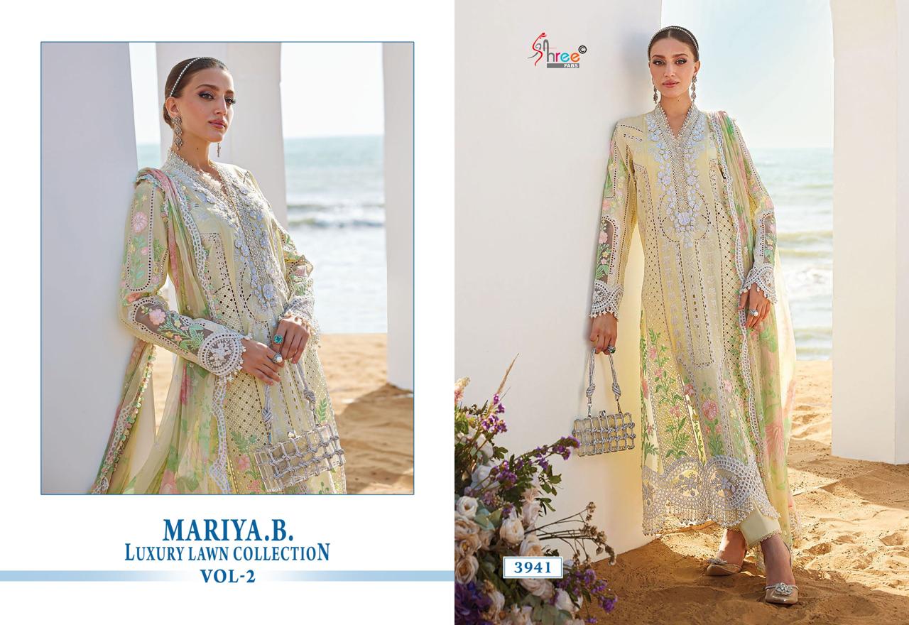 Mariya B Luxury Lawn Collection Vol 2 Shree Fabs Pure Cotton Pakistani Salwar Suits Wholesale Rate
