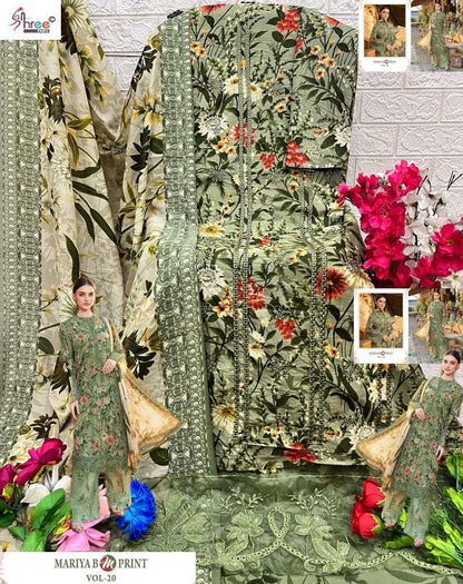 Mariya B M Print Vol 20 Shree Fabs Cotton Pakistani Patch Work Suits Supplier Gujarat