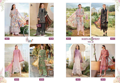 Mariya B M Print Vol 20 Shree Fabs Cotton Pakistani Patch Work Suits Supplier Gujarat