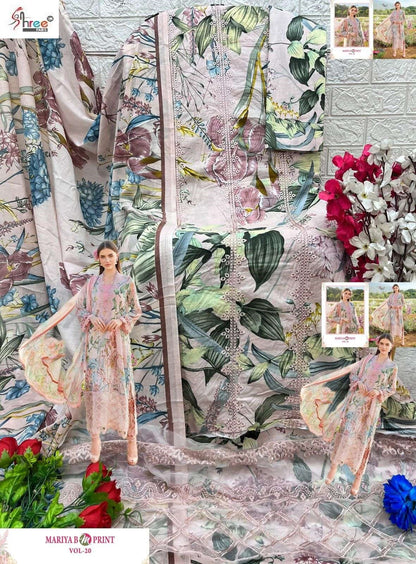 Mariya B M Print Vol 20 Shree Fabs Cotton Pakistani Patch Work Suits Supplier Gujarat