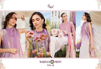 Mariya B M Print Vol 20 Shree Fabs Cotton Pakistani Patch Work Suits Supplier Gujarat