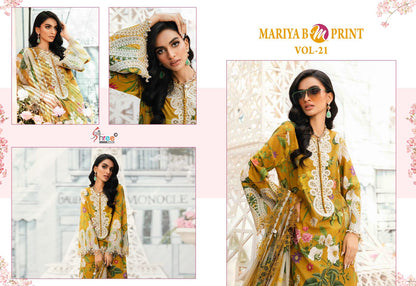 Mariya B M Print Vol 21 Shree Fabs Cotton Pakistani Patch Work Suits Supplier Ahmedabad