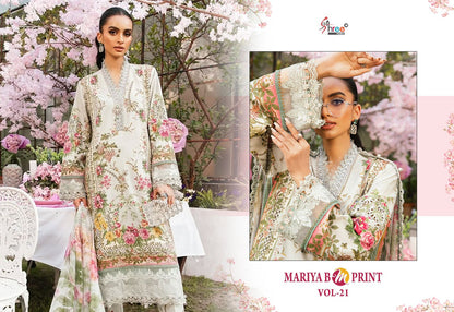 Mariya B M Print Vol 21 Shree Fabs Cotton Pakistani Patch Work Suits Supplier Ahmedabad
