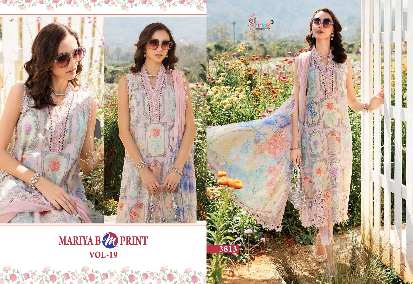 Mariya B Mprint Vol-19 Shree Fabs Pure Cotton Pakistani Salwar Suits Supplier India