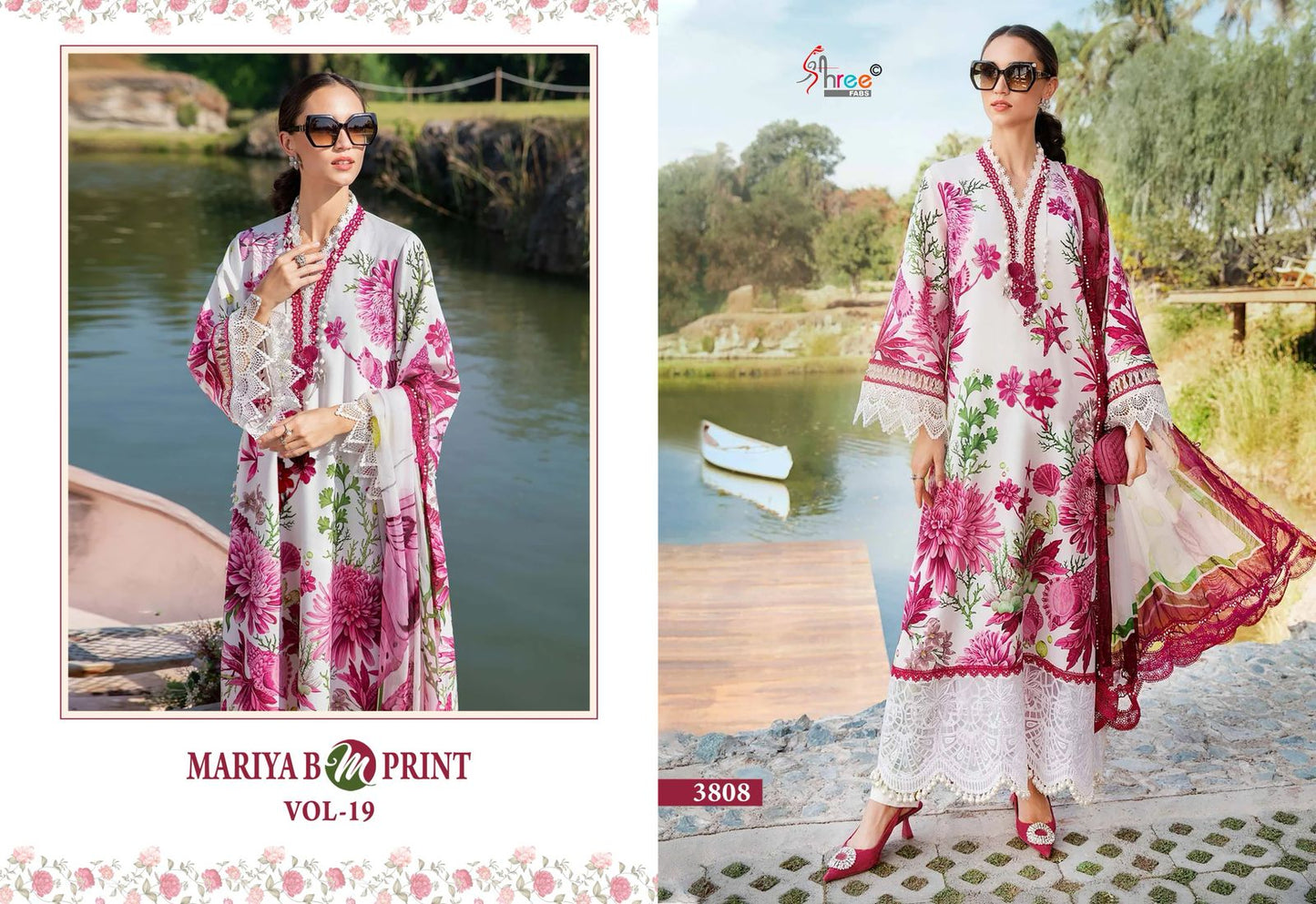 Mariya B Mprint Vol-19 Shree Fabs Pure Cotton Pakistani Salwar Suits Supplier India