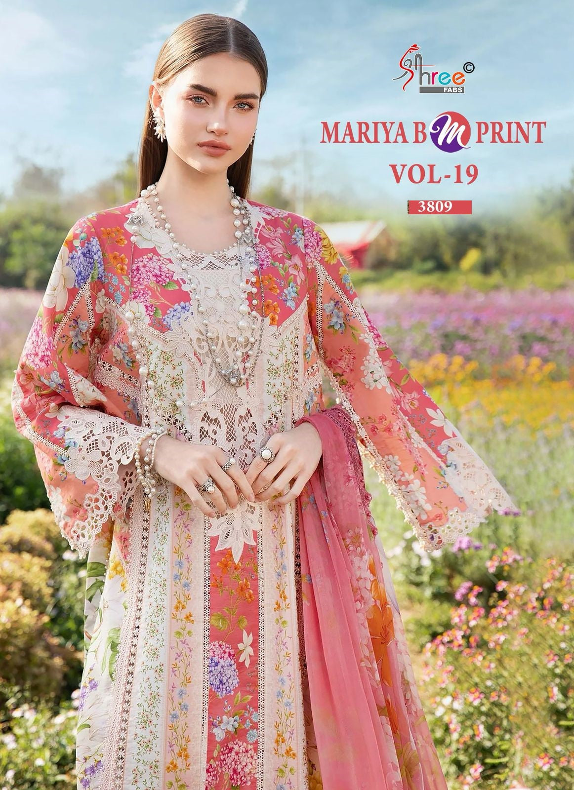 Mariya B Mprint Vol-19 Shree Fabs Pure Cotton Pakistani Salwar Suits Supplier India
