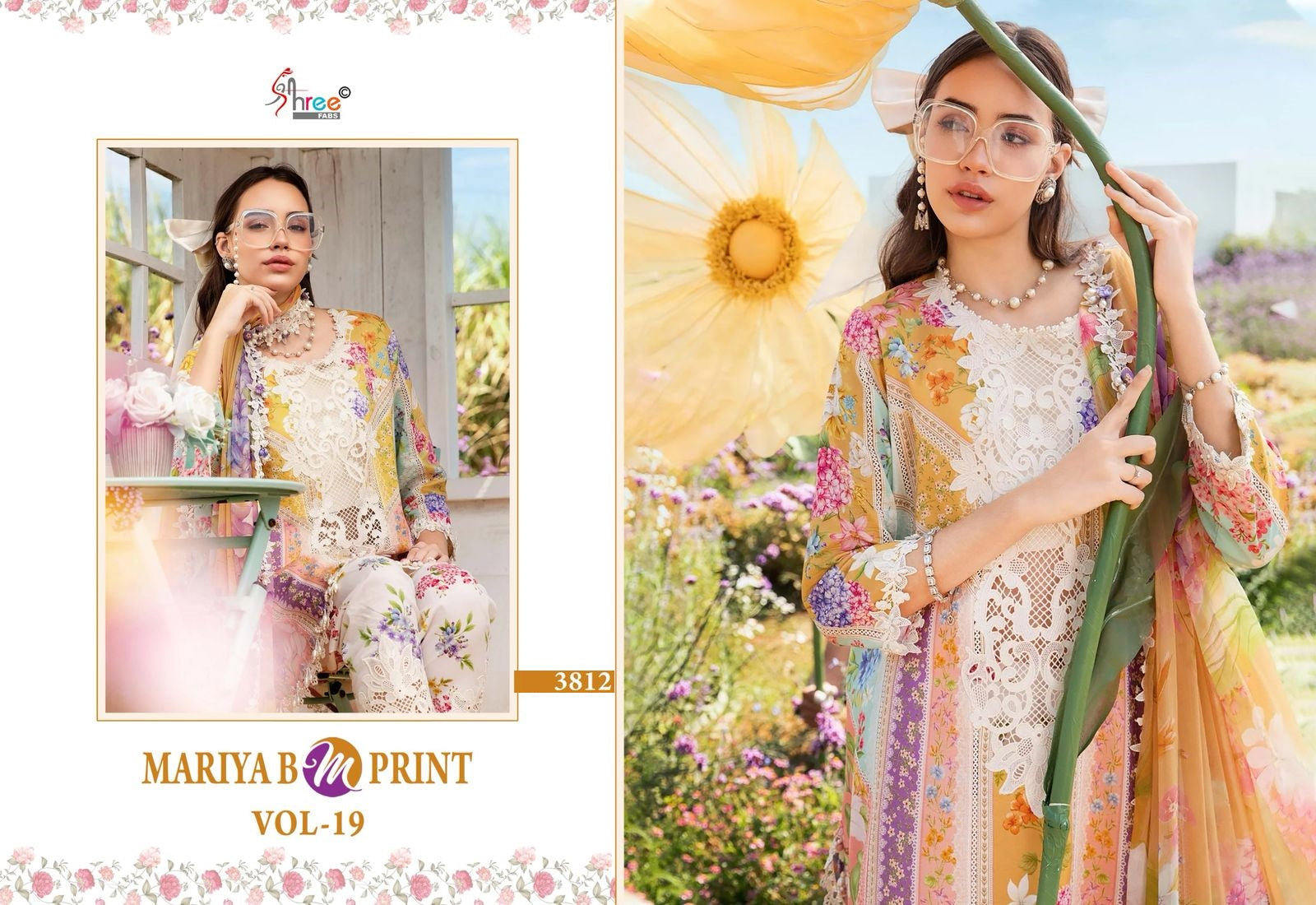 Mariya B Mprint Vol-19 Shree Fabs Pure Cotton Pakistani Salwar Suits Supplier India