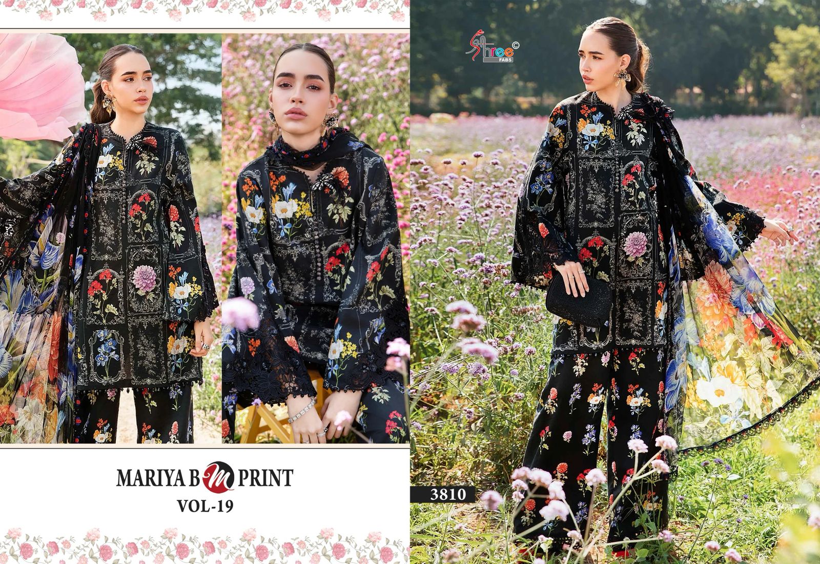 Mariya B Mprint Vol-19 Shree Fabs Pure Cotton Pakistani Salwar Suits Supplier India