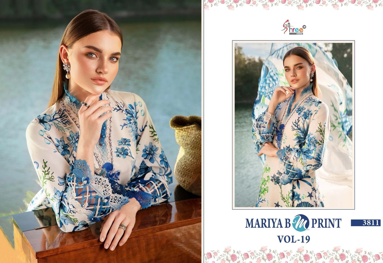 Mariya B Mprint Vol-19 Shree Fabs Pure Cotton Pakistani Salwar Suits Supplier India