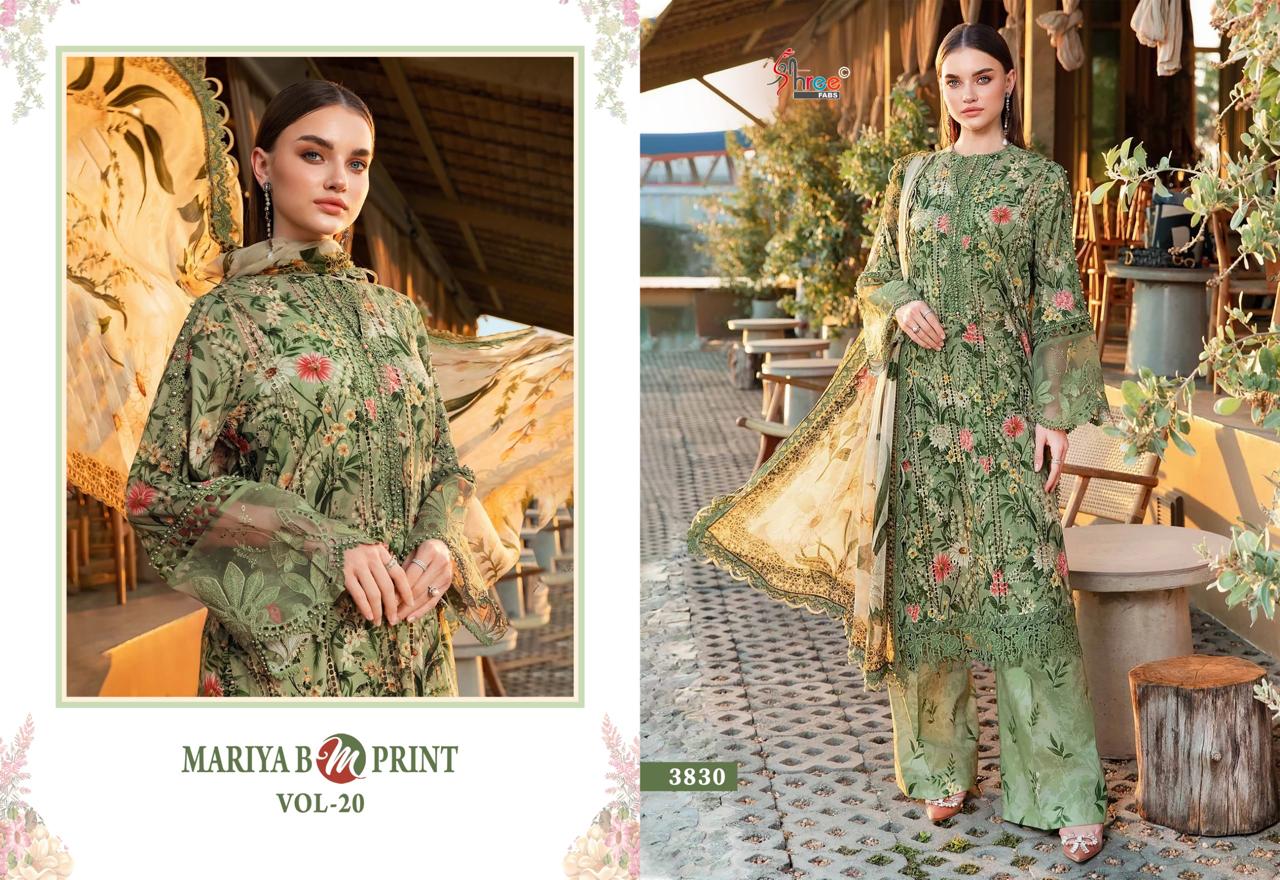 Mariya B Mprint Vol 20 Shree Fabs Pure Cotton Pakistani Patch Work Suits Wholesale