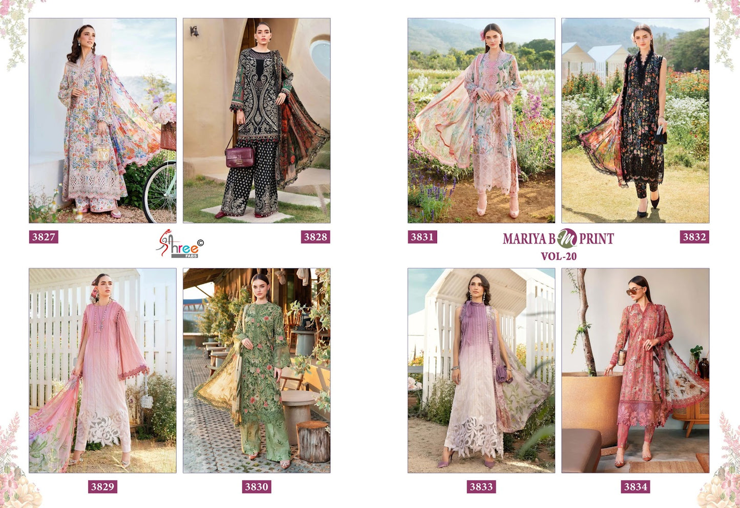 Mariya B Mprint Vol 20 Shree Fabs Pure Cotton Pakistani Patch Work Suits Wholesale