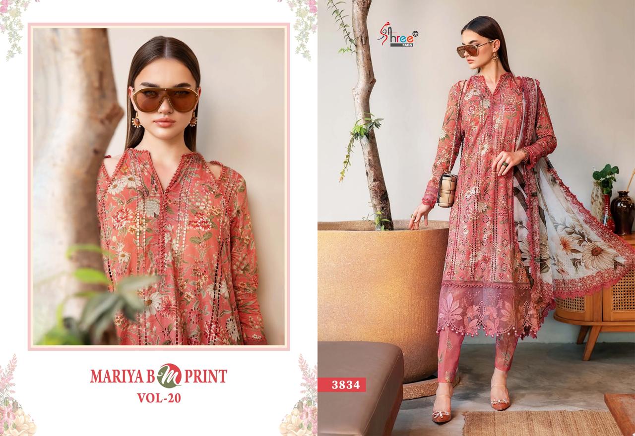 Mariya B Mprint Vol 20 Shree Fabs Pure Cotton Pakistani Patch Work Suits Wholesale