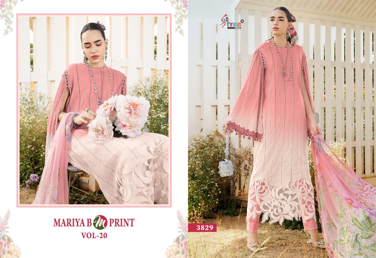 Mariya B Mprint Vol 20 Shree Fabs Pure Cotton Pakistani Patch Work Suits Wholesale