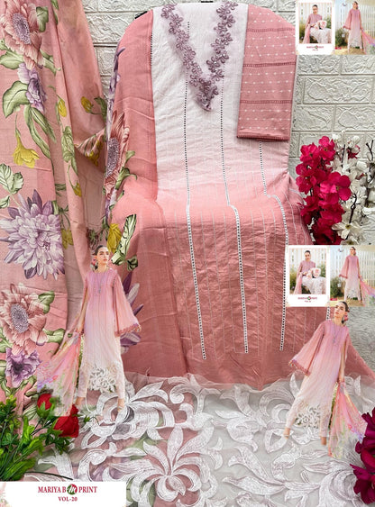 Mariya B Mprint Vol 20 Shree Fabs Pure Cotton Pakistani Patch Work Suits Wholesale