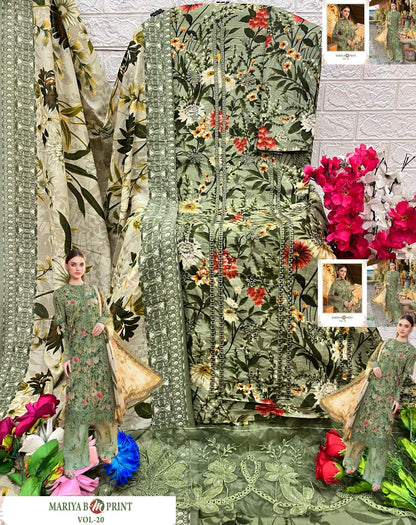 Mariya B Mprint Vol 20 Shree Fabs Pure Cotton Pakistani Patch Work Suits Wholesale
