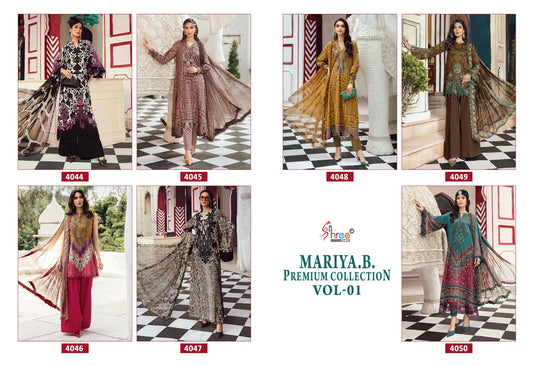 Mariya B Premium Collection Vol 1 Shree Fabs Cotton Karachi Salwar Suits Supplier India
