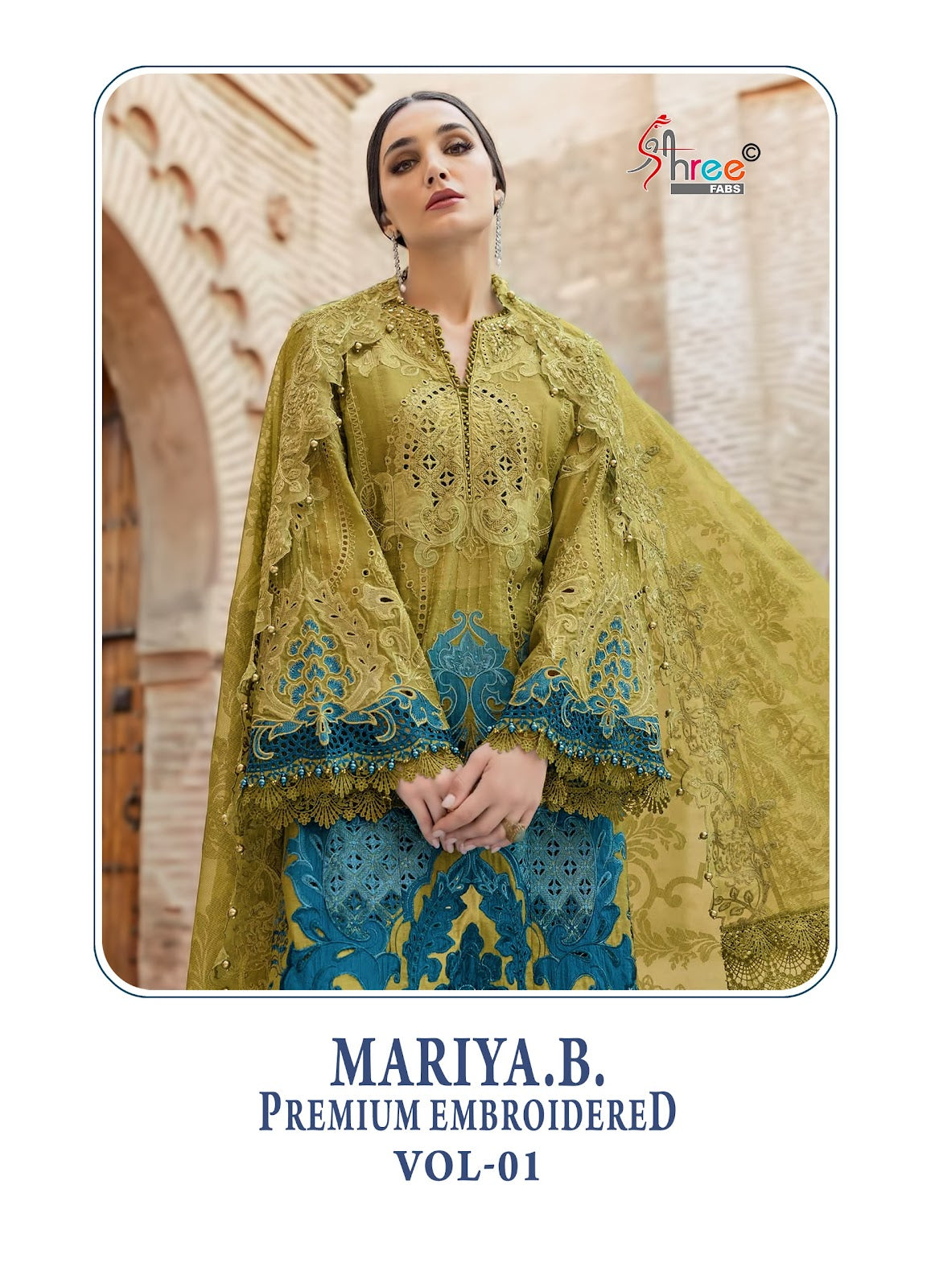 Mariya B Premium Embroidered Vol 1 Shree Fabs Cotton Pakistani Salwar Suits Exporter Ahmedabad