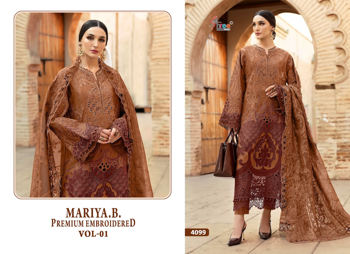 Mariya B Premium Embroidered Vol 1 Shree Fabs Cotton Pakistani Salwar Suits Exporter Ahmedabad