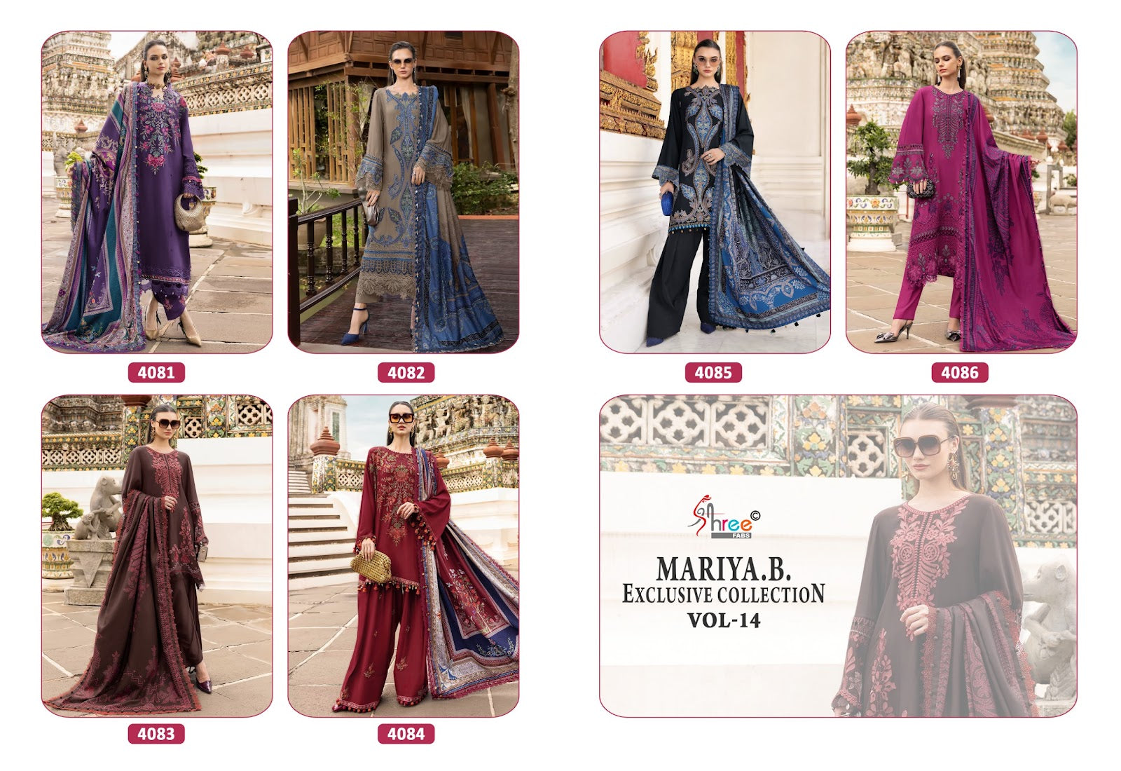 Mariya B Vol 14 Exclusive Collection Shree Fabs Reyon Pakistani Salwar Suits Supplier Gujarat