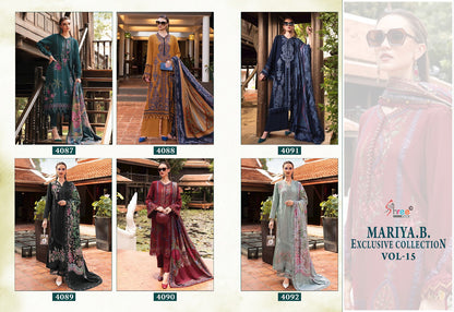 Mariya B Vol 15 Exclusive Collection Shree Fabs Reyon Pakistani Salwar Suits Exporter Ahmedabad