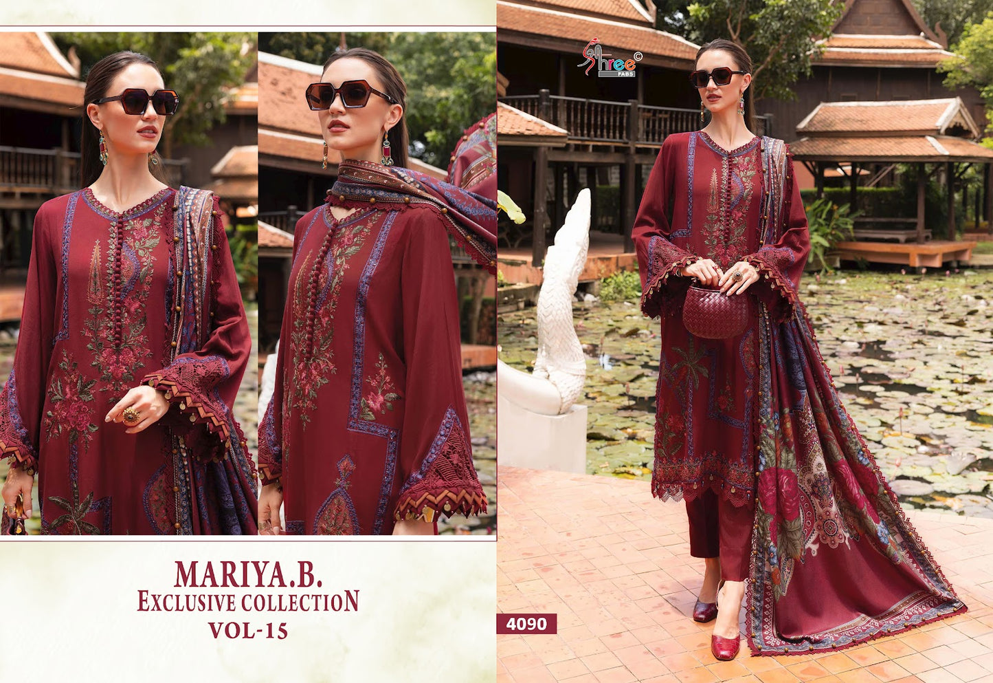 Mariya B Vol 15 Exclusive Collection Shree Fabs Reyon Pakistani Salwar Suits Exporter Ahmedabad