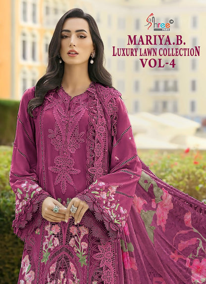 Mariya B Vol 4 Lawn Collection Shree Fabs Cotton Pakistani Salwar Suits Manufacturer India