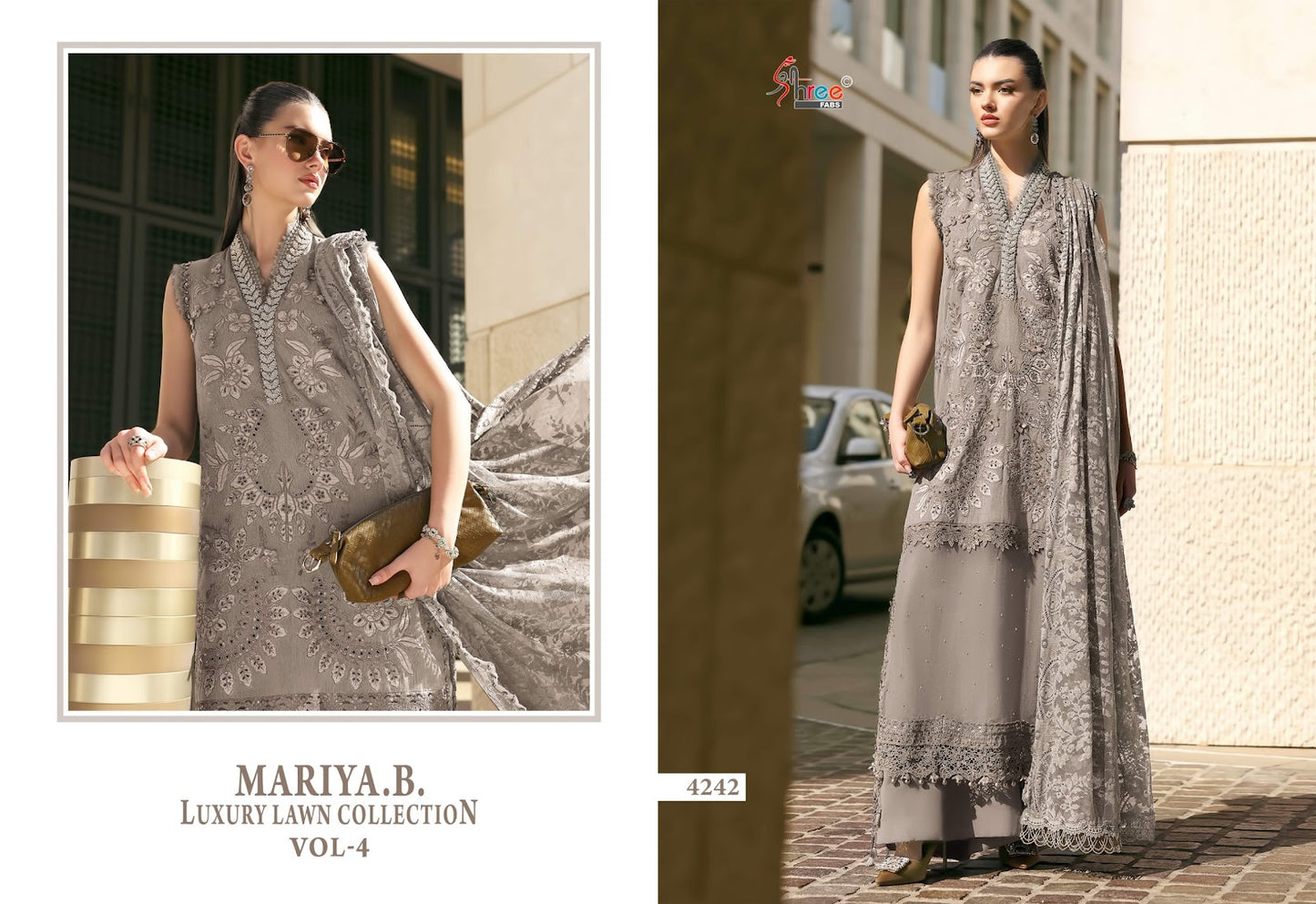 Mariya B Vol 4 Lawn Collection Shree Fabs Cotton Pakistani Salwar Suits Manufacturer India