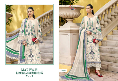 Mariya B Vol 4 Lawn Collection Shree Fabs Cotton Pakistani Salwar Suits Manufacturer India