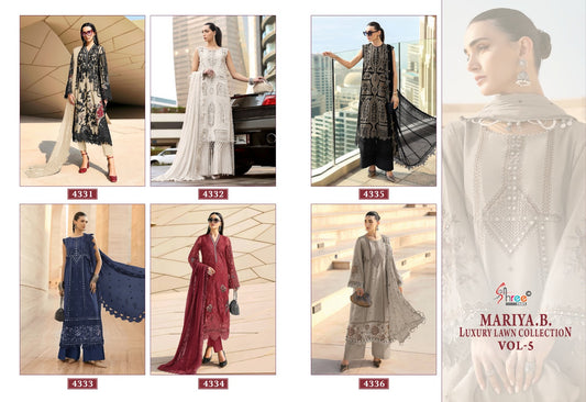 Mariya B Vol 5 Lawn Collection Shree Fabs Cotton Pakistani Salwar Suits Wholesaler India