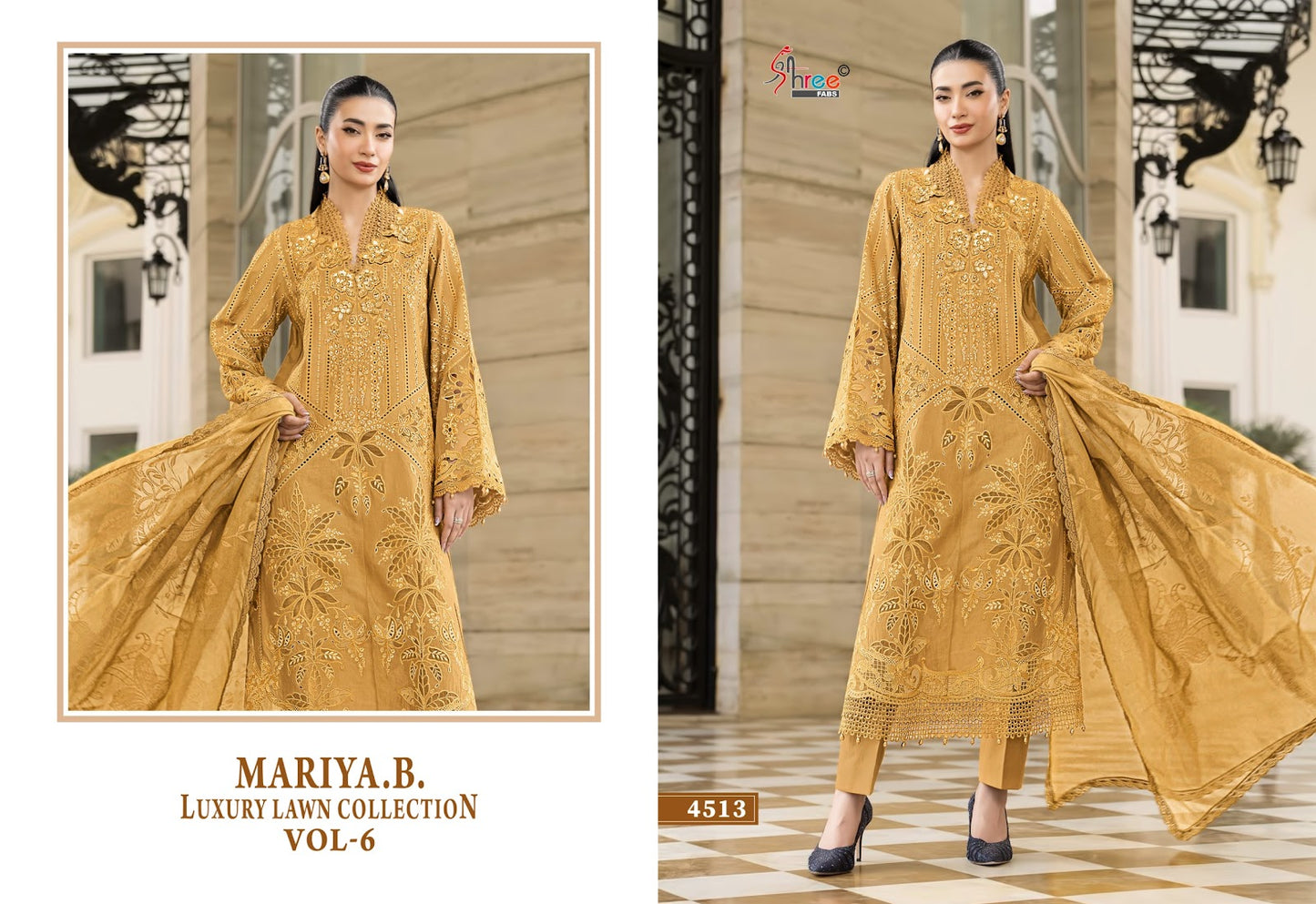 Mariya B Vol 6 Lawn Collection Shree Fabs Cotton Pakistani Salwar Suits Exporter India