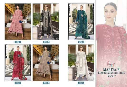 Mariya B Vol 7 Lawn Collection Shree Fabs Cotton Pakistani Salwar Suits Manufacturer India