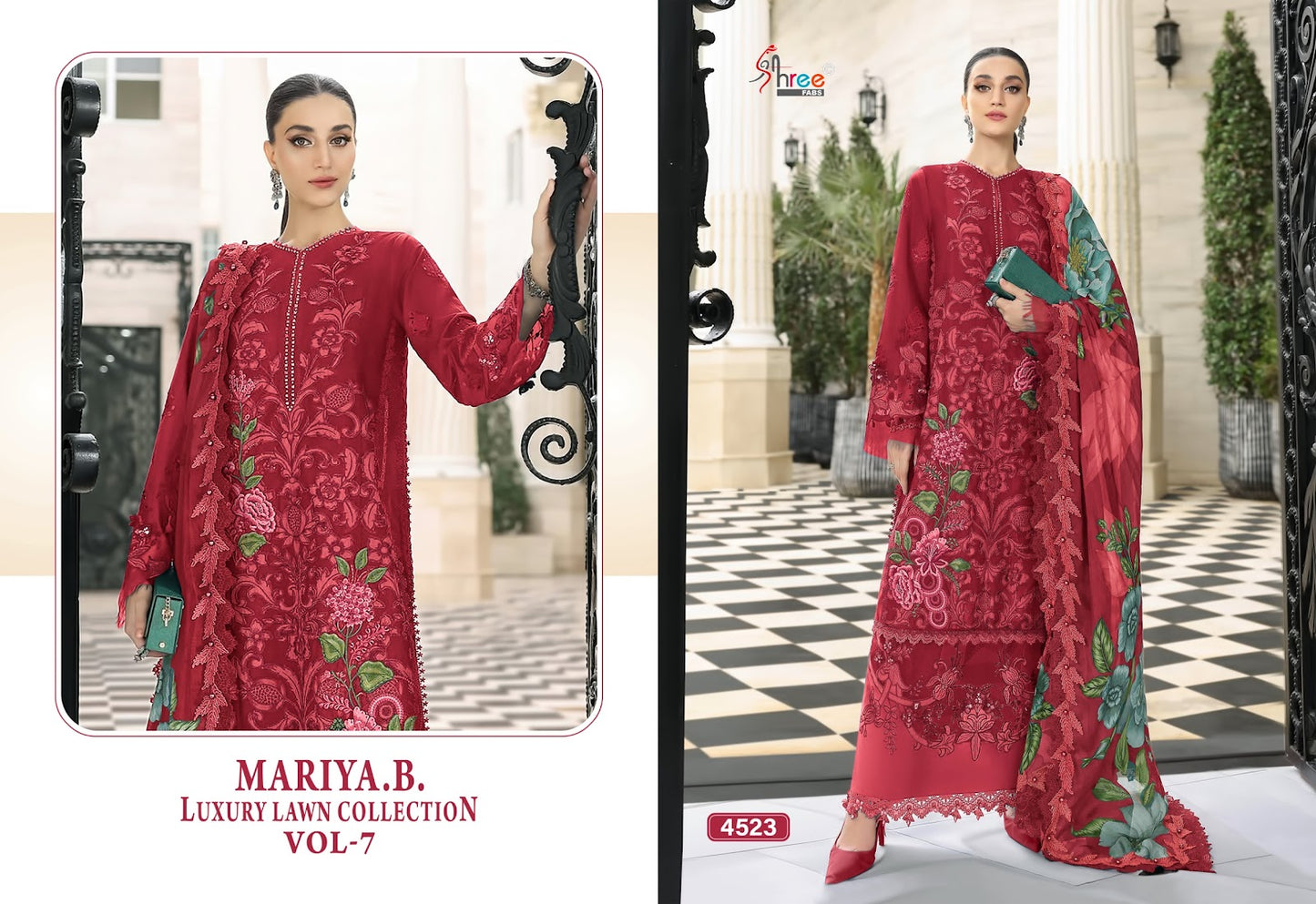 Mariya B Vol 7 Lawn Collection Shree Fabs Cotton Pakistani Salwar Suits Manufacturer India
