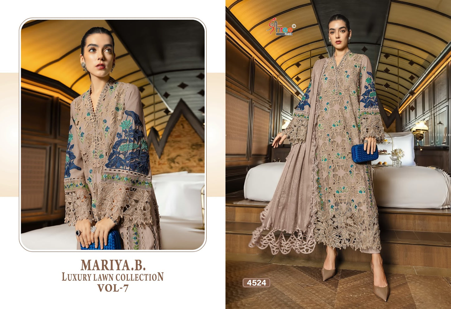 Mariya B Vol 7 Lawn Collection Shree Fabs Cotton Pakistani Salwar Suits Manufacturer India