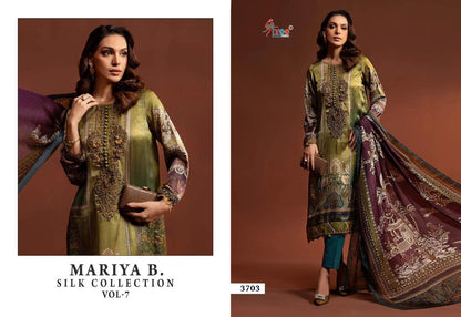 Mariya B Vol 7 Silk Collection Shree Fabs Japan Satin Pakistani Patch Work Suits Manufacturer Ahmedabad