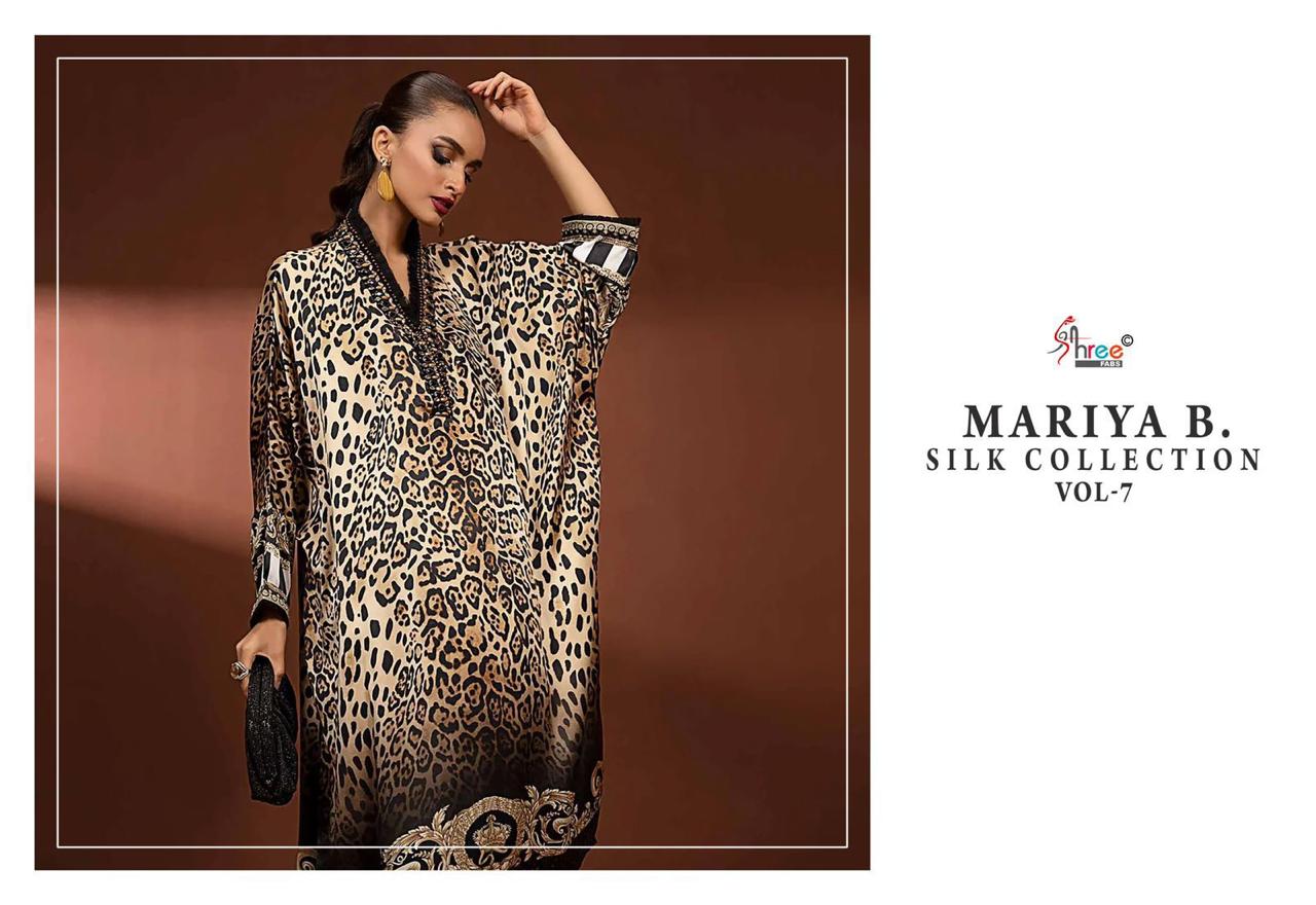 Mariya B Vol 7 Silk Collection Shree Fabs Japan Satin Pakistani Patch Work Suits Manufacturer Ahmedabad