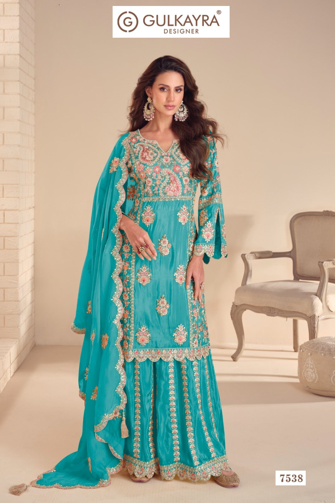 Mariya Gulkayra Designer Simar Readymade Plazzo Style Suits Supplier