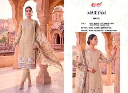 Mariyam 3907-3912 Bipson Prints Muslin Cotton Pant Style Suits Manufacturer