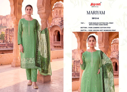 Mariyam 3907-3912 Bipson Prints Muslin Cotton Pant Style Suits Manufacturer