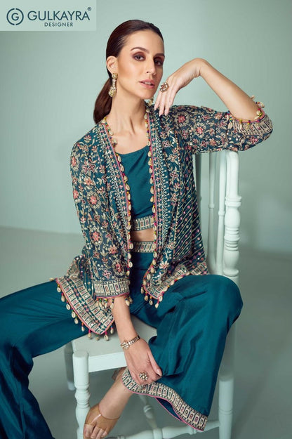 Mariyam Gulkayra Designer Chinon Indo Western Pair Wholesale