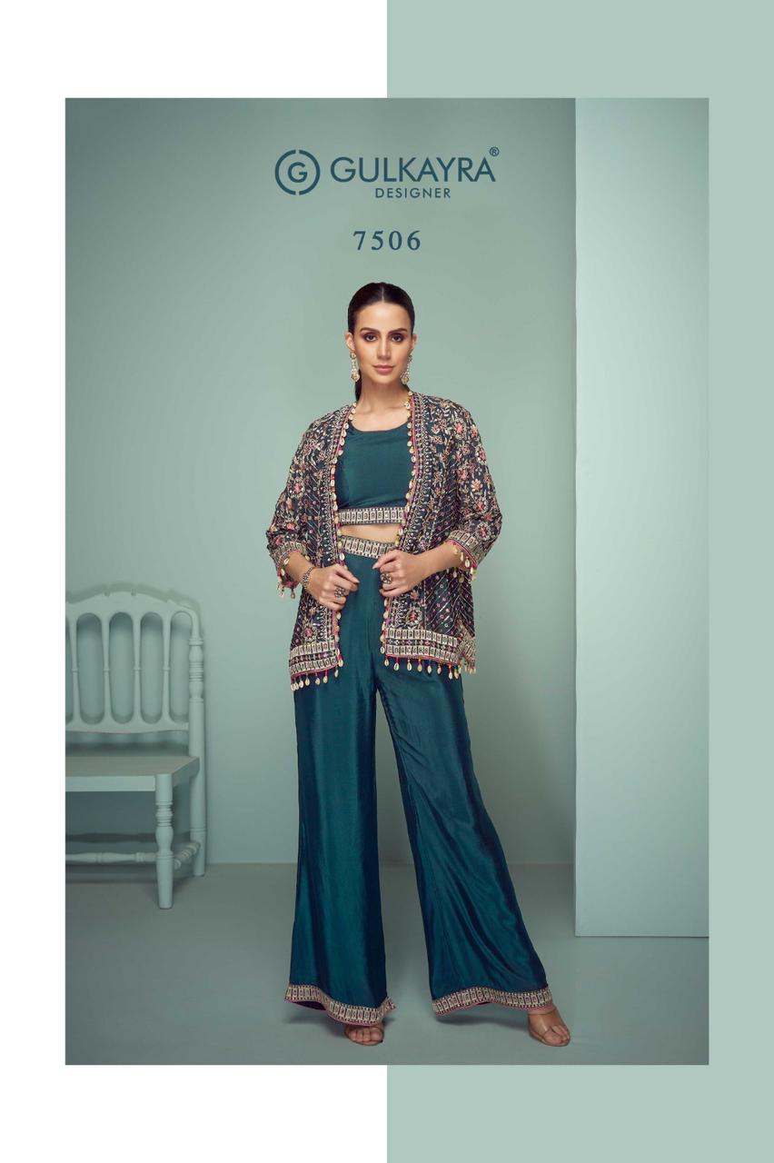 Mariyam Gulkayra Designer Chinon Indo Western Pair Wholesale