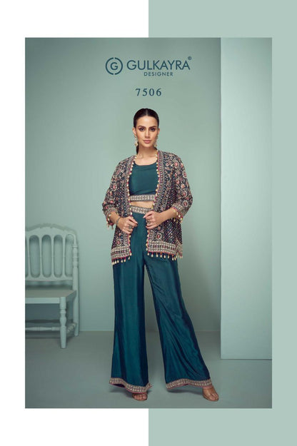 Mariyam Gulkayra Designer Chinon Indo Western Pair Wholesale