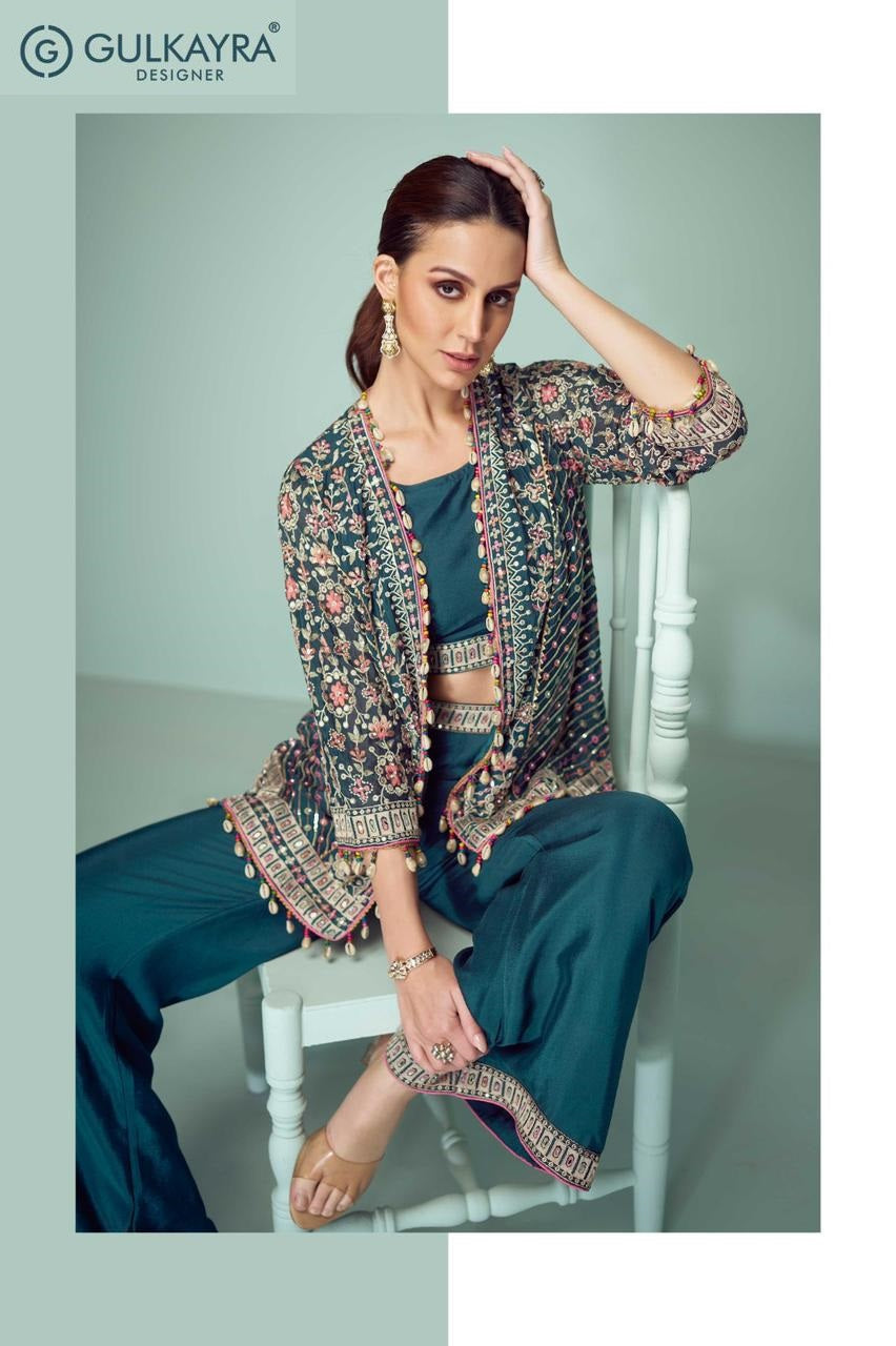 Mariyam Gulkayra Designer Chinon Indo Western Pair Wholesale