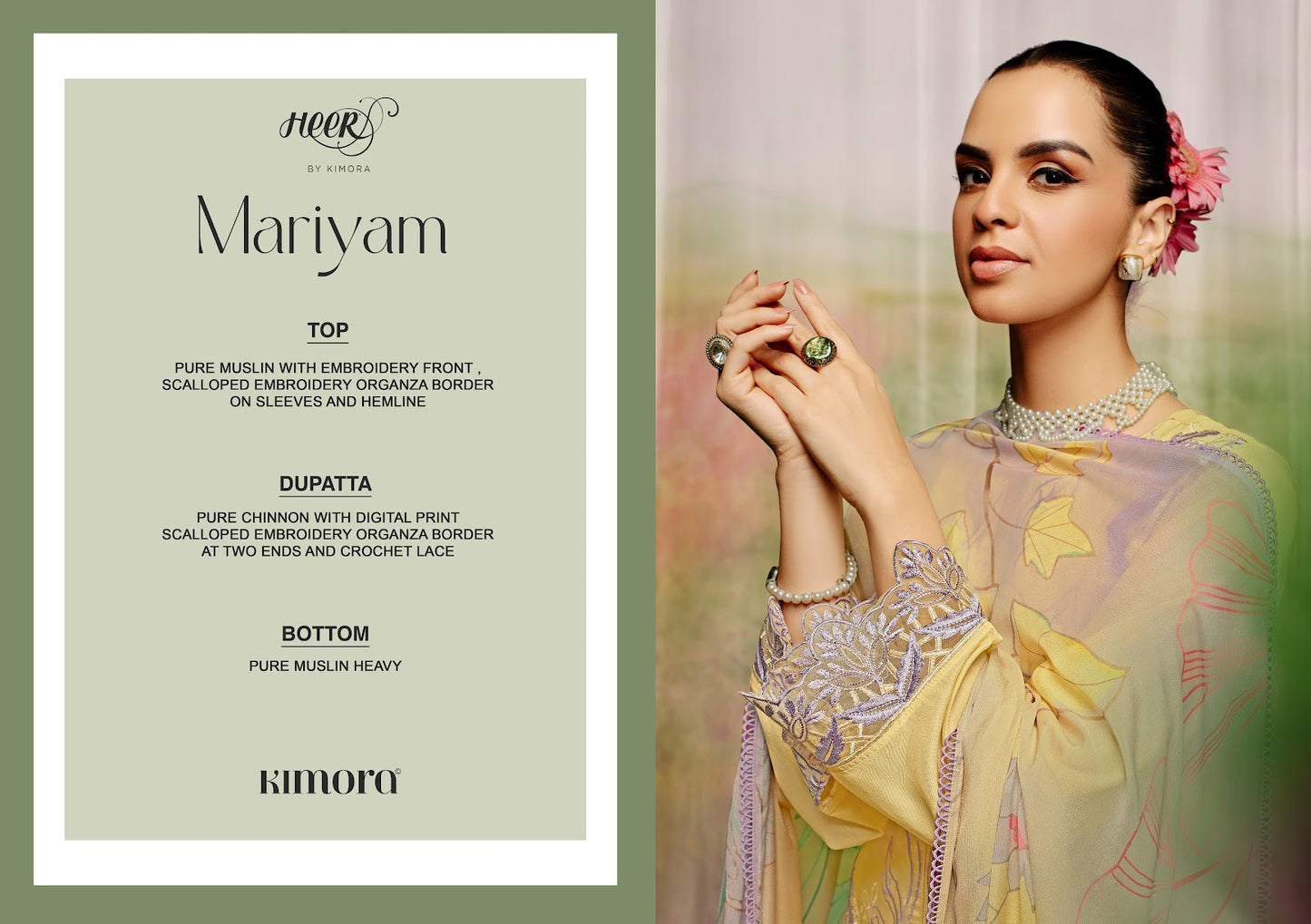 Mariyam Heer Pure Muslin Pakistani Salwar Suits Supplier Gujarat