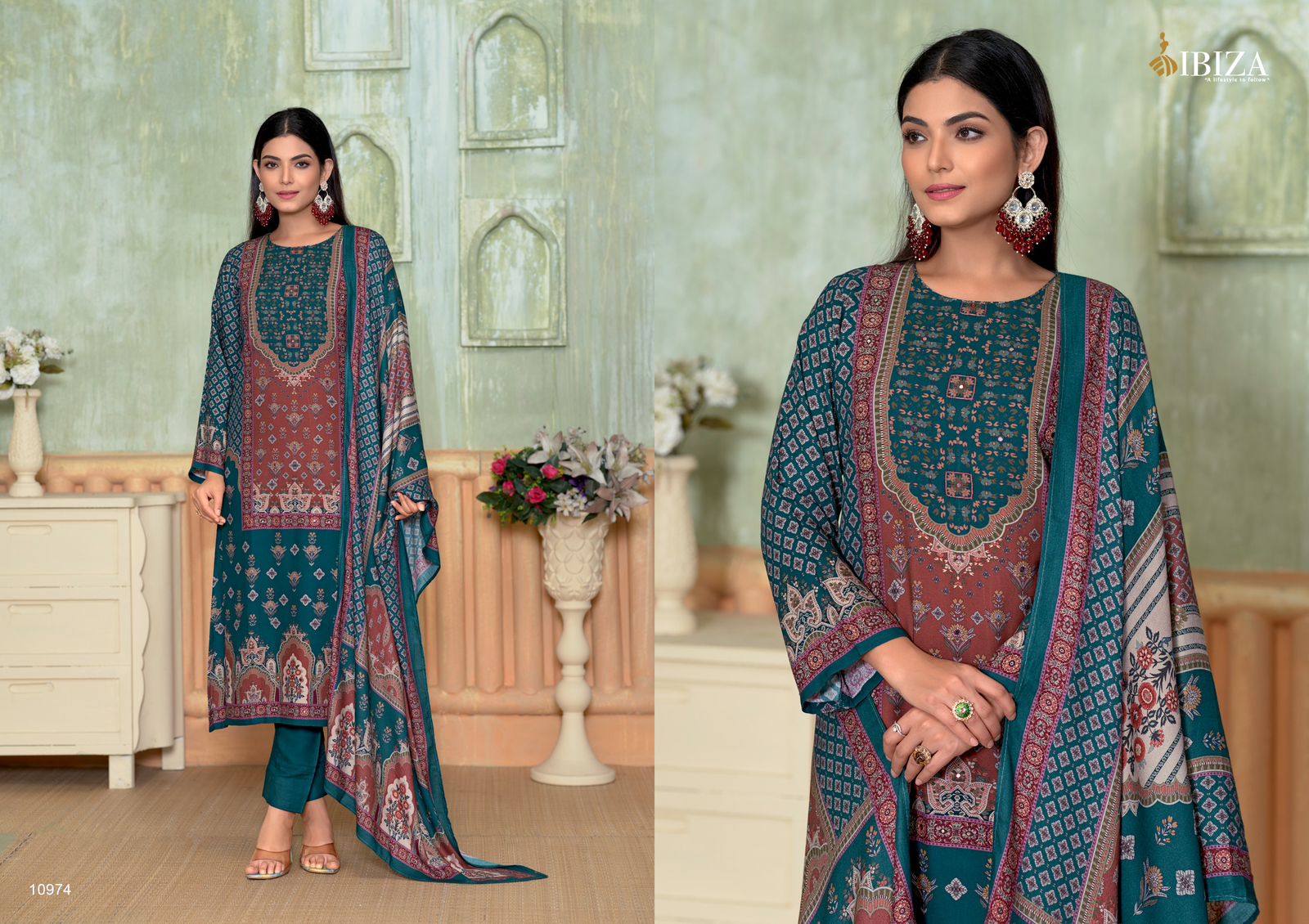 Mariyam Ibiza Viscose Pashmina Suits Wholesale Rate